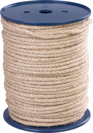 Lano Strend Pro Premium 6 mm, jutové, prírodné, stáčané, 100 m