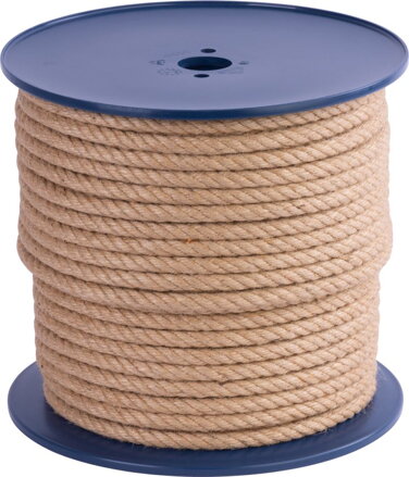 Lano Strend Pro Premium 12 mm, jutové, prírodné, stáčané, 100 m