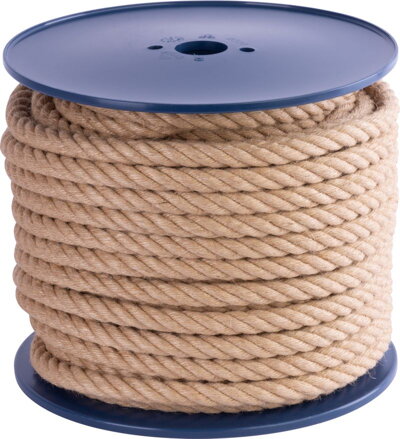 Lano Strend Pro Premium 16 mm, jutové, prírodné, stáčané, 50 m