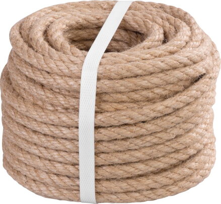 Lano Strend Pro Premium 10 mm, jutové, prírodné, stáčané, 20 m