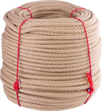 Lano Strend Pro Premium 16 mm, jutové, prírodné, stáčané, 220 m