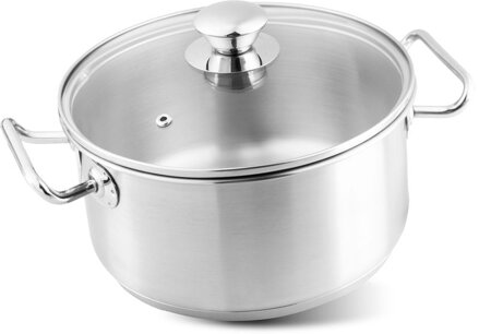 Kastról MagicHome Chloe, hrniec, 20 cm, 3 lit., so sklenenou pokrievkou, nerez