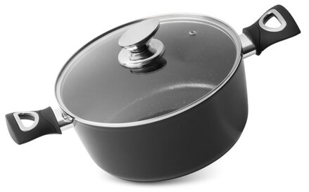 Hrniec MagicHome Black Line, 24 cm, 4,0 l, s pokrievkou