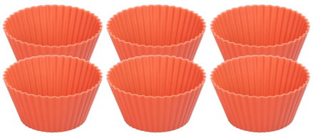 Silikónové formy na cupcake MagicHome – červené, set 6 ks