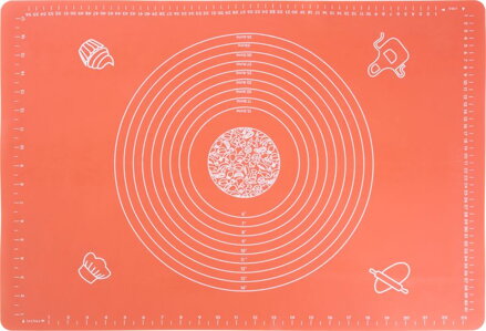 Podložka na cesto MagicHome, silikón, červená, 64x45 cm