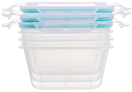 Dózy na potraviny MagicHome Lunchbox, 0,6 l, sada 3 ks, Clip