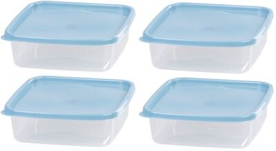 Dózy na potraviny MagicHome Lunchbox, 1 l, sada 4 ks, štvorcová