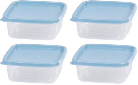 Dózy na potraviny MagicHome Lunchbox, 0,6 l, sada 4 ks, štvorcová