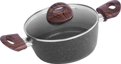 Hrniec MagicHome Black Marble Line, 20 cm, 2,2 lit. s pokrievkou