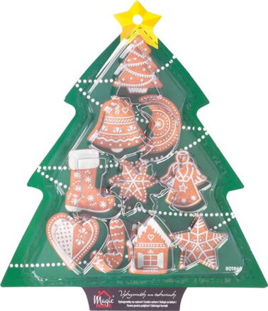 Vykrajovačka na pečenie, vianoce, stromček, formička, 10 ks