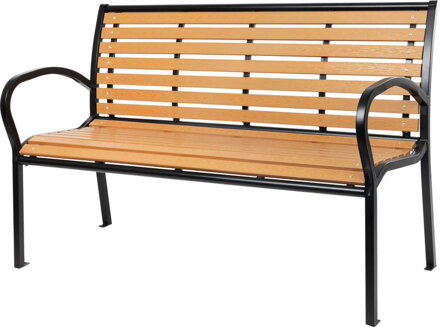 Záhradná lavička KIMBRA, 120x41x82 cm, oceľ/plast