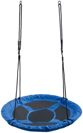 Detská hojdačka, záhradná, okrúhla, modrá, 100 cm, bocianie hniezdo