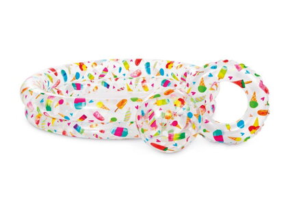 Intex 59460 Just so fruity Bazénik detský, nafukovací, 2x koleso, lopta, 1,22x0,25 m