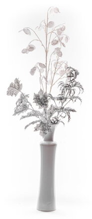 Umelá vetvička MagicHome Vianoce, MoneyPlant.White, biela, 56x107 cm