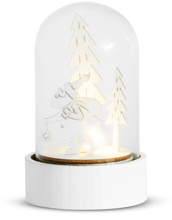 Dekorácia Woodeco 76041, Santa v skle, 1xLED, 5x10 cm