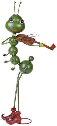 Dekorácia do záhrady Mecco 3525, Mravec s husľami, 68 cm