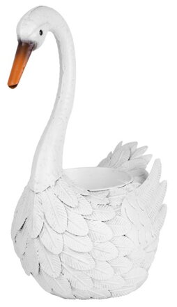Záhradná dekorácia Mecco 2670, Hus s kvetináčom, 43 cm