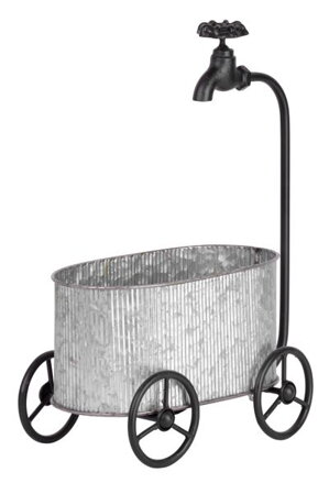 Záhradná dekorácia Mecco 5021, Vanička na kolesách, 44 cm