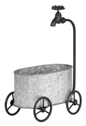 Záhradná dekorácia Mecco 5021, Vanička na kolesách, 44 cm