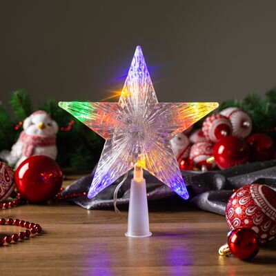Vianočné osvetlenie na stromček Hviezda MagicHome Vianoce, 10 LED, farebná, 2xAA
