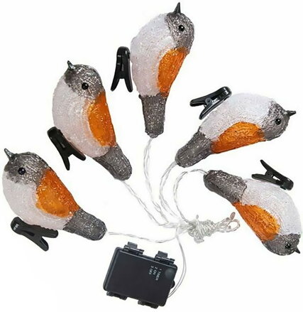 Vianočné osvetlenie reťaz A Bird, 25 LED, studená biela, 2 m, exteriér