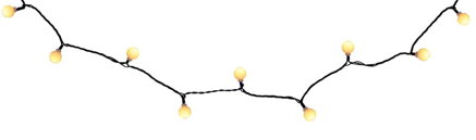 Vianočné osvetlenie reťaz Cherry Balls, 100× LED, teplá biela, 9,9 m, exteriér
