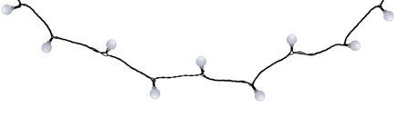 Vianočné osvetlenie reťaz Cherry Balls, 100× LED, studená biela, 9,9 m, exteriér