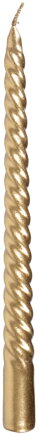 Sviečka MagicHome Vianoce, 25 cm, zlatá, špirálová, balenie 2 ks