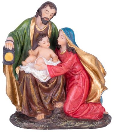 Vianočná dekorácia Svätá rodinka, polyresin, 12,5 cm