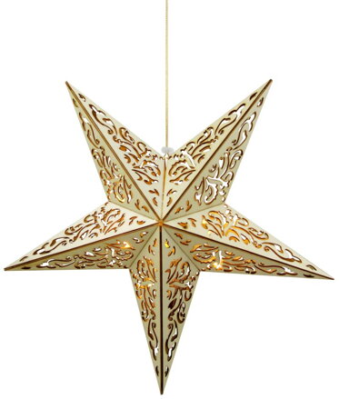 Vianočná dekorácia Hviezda 10 LED, teplá biela, s diaľkovým ovládačom, 40 cm
