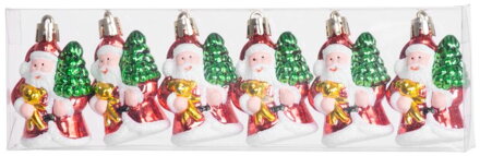 Vianočné ozdoby na stromček 6 ks, Santa, 6 cm