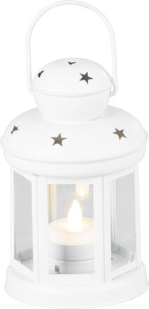Lampáš MagicHome biely, LED sviečka, teplá biela, 10x15/20 cm