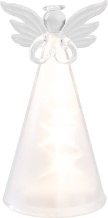 Dekorácia MagicHome Vianoce, anjel, LED, sklenený, 3xAAA, 7x15 cm