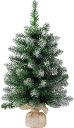 Vianočný stromček Belo, jedľa v jute, zasnežené konce, extra hustý, 60 cm