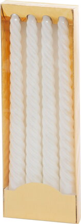 Biele špirálové sviečky MagicHome, 25 cm, balenie 4 ks