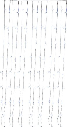 Reťaz MagicHome Vianoce Curtain, 160 LED studená biela, 230V, 50 Hz, 8 funkcií, časovač, osvetlenie, L-1,5 + 2 m