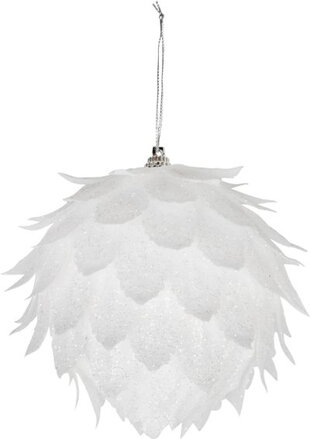 Biela páperová guľa MagicHome, vianočná dekorácia, 10 cm