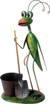 Záhradná dekorácia Mecco Modlivka, plechová, 26x15x52 cm