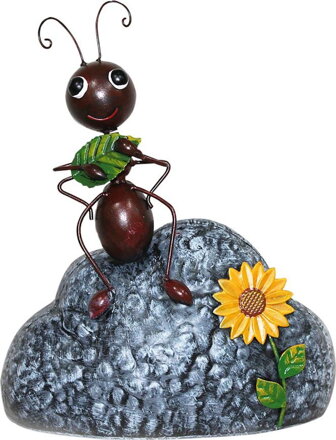 Záhradná dekorácia Mecco Mravec, plechová, 24x15x30 cm