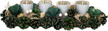 Adventná ikebana, zelená, 45x15x9 cm