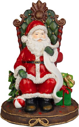 Vianočná dekorácia Santa, 14x14x20 cm