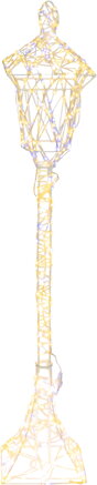 Dekorácia MagicHome Vianoce, Pouličná lampa, 600xLED teplá/studená biela, IP44, 21x21x118 cm