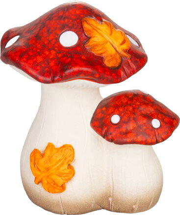 Dekorácia MagicHome Nature, huby, terakota, 9x12x13,6 cm