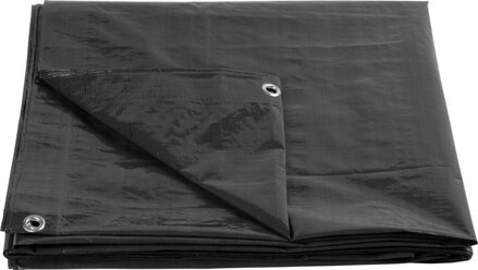 Nepremokavá krycia plachta Tarpaulin 3x3 m, 200 g/m², antracit, s okami