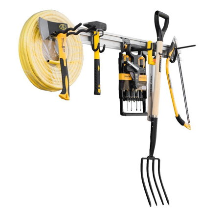Držiak na náradie G-mate GHS6 • koľajnička 120 cm, 6 ks, + vešiaky, na stenu