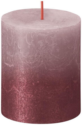 Vianočná sviečka bolsius Rustic, Vianočná, Sunset Ash Rose+ Red, 80/68 mm