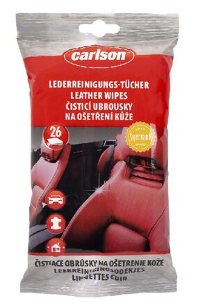 Obrúsky čistiace Carlson na kožu, 26 ks