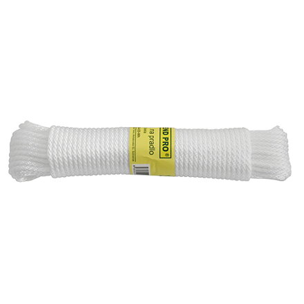 Šnúra Cloth-Line 20 m/4 mm, PP, biela