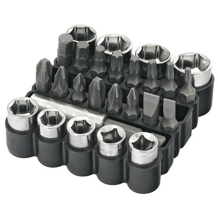 Strend Pro Sada hlavíc YF40024, 27 dielna, bity, hlavice, Cr-V