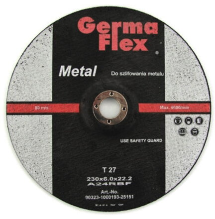Kotuc GermaFlex Metal/Inox T27 125x6,0x22,2 mm, A24SBF, ocel/nerez